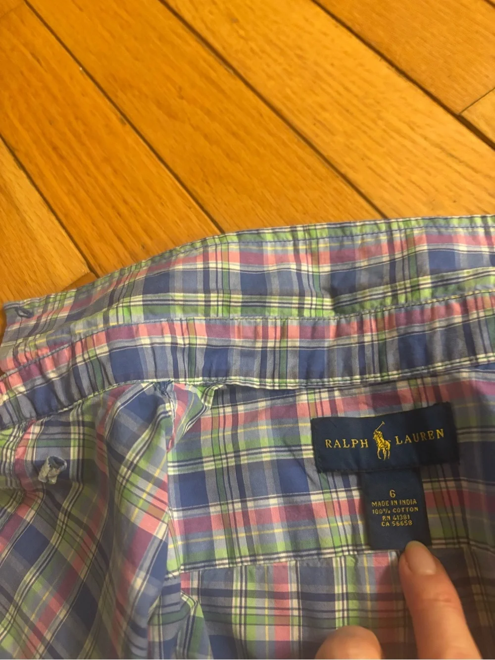 Ralph Lauren Boys Multicolor Plaid Button-Down Shirt Size 6